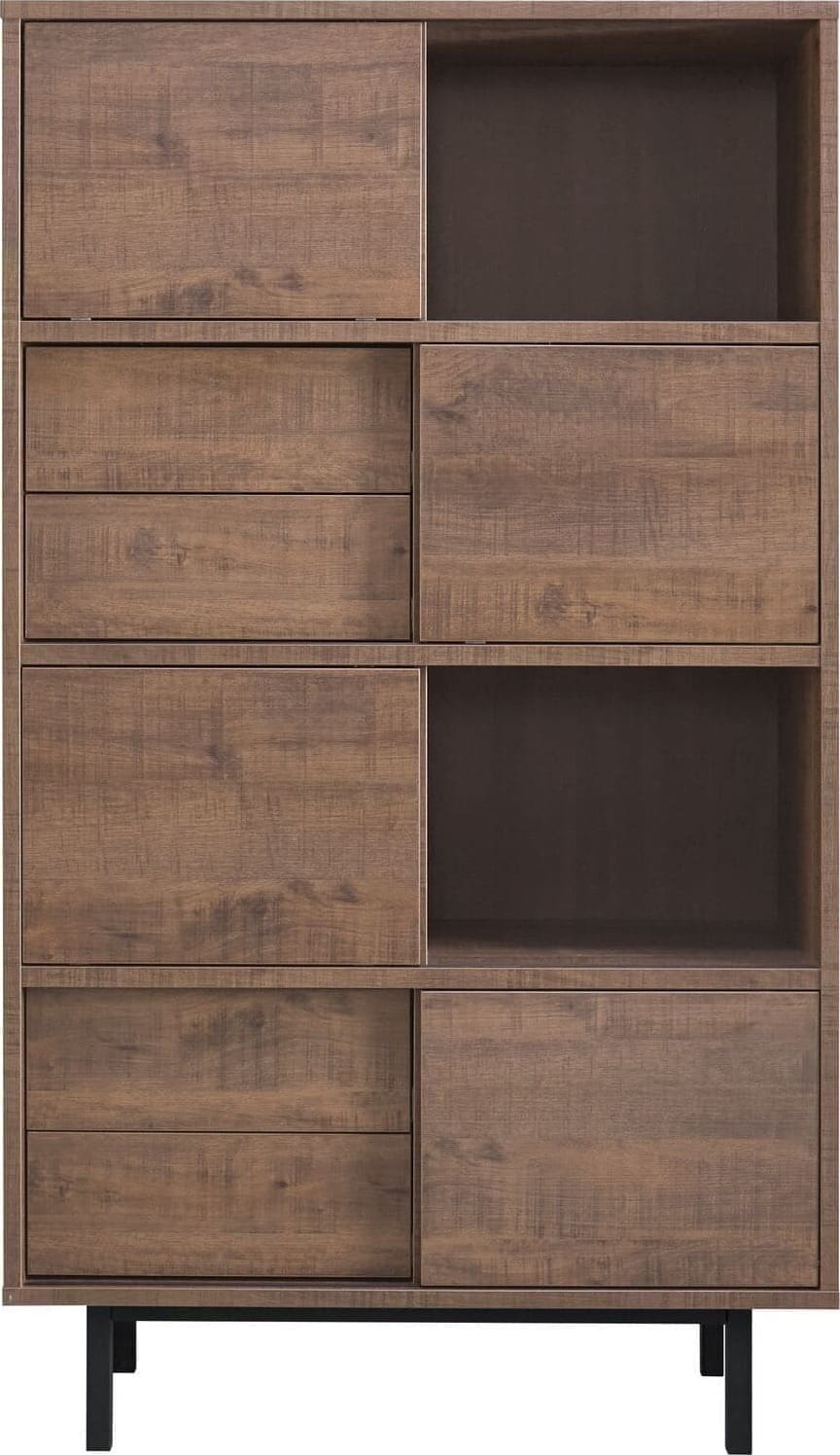 Pronto Wonen Opbergkast Spazzare laag (100 Cm) dark mango Bruin|Naturel Dressoir