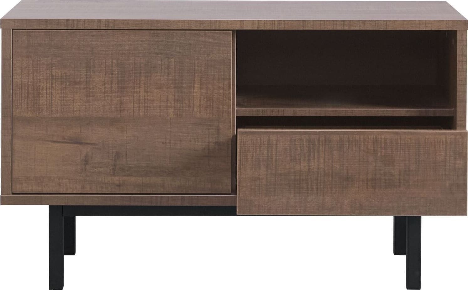 Pronto Wonen Tv-meubel Spazzare (100 Cm) dark mango Bruin|Naturel Dressoir