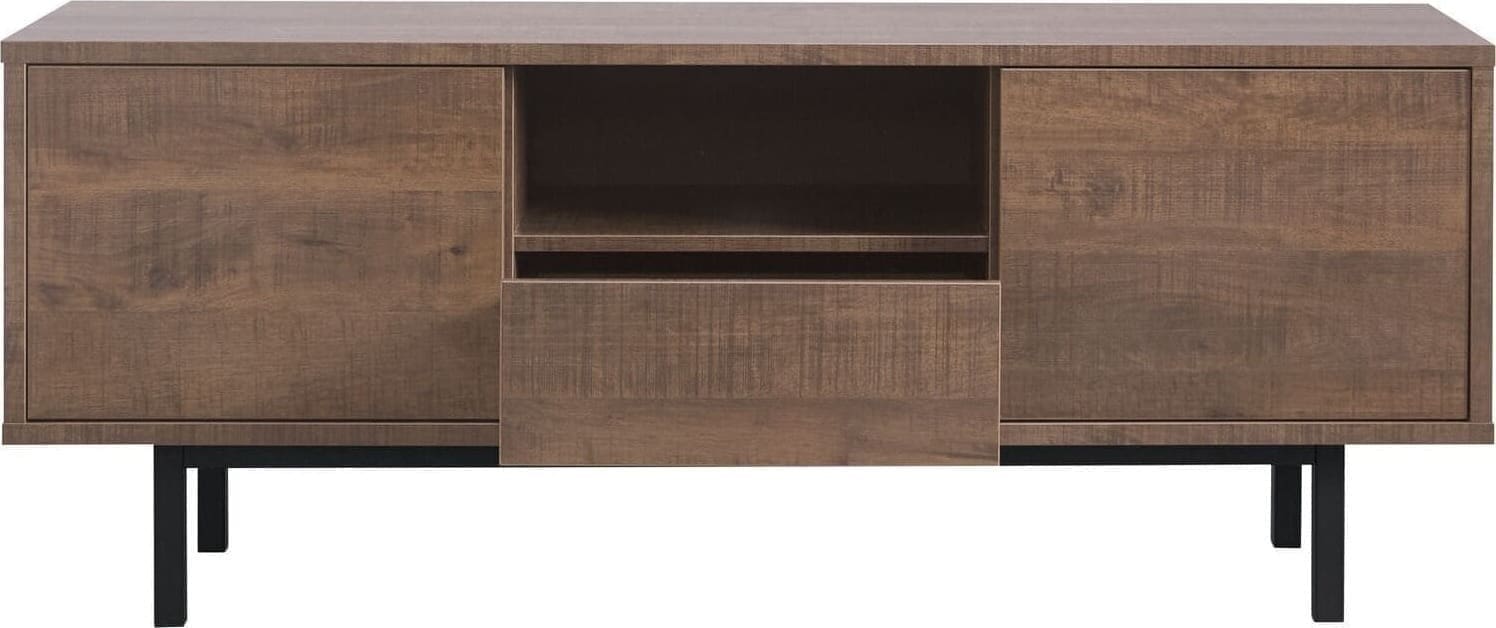 Pronto Wonen Tv-meubel Spazzare (148 Cm) dark mango Bruin|Naturel Dressoir