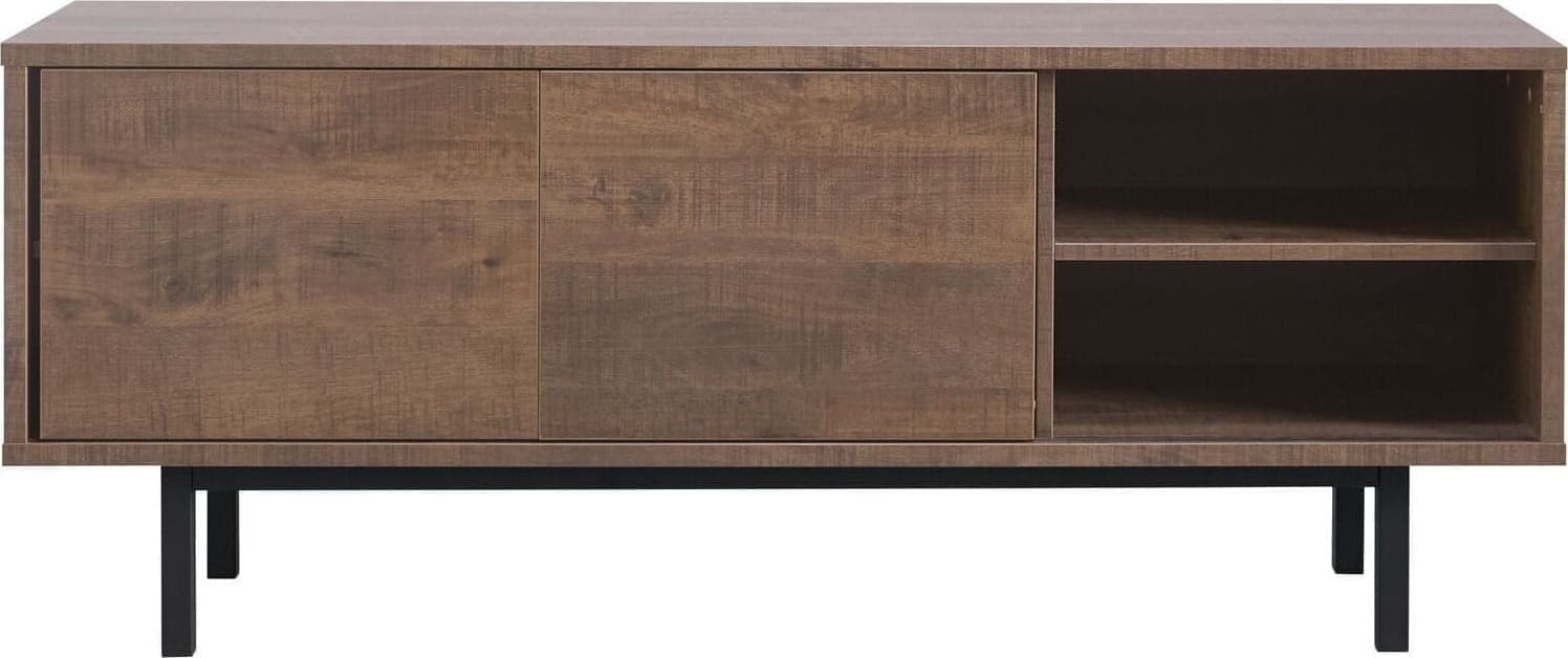 Pronto Wonen Tv-meubel Spazzare (148 Cm) dark mango Bruin|Naturel Dressoir