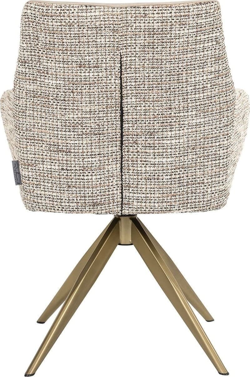 Richmond Interiors Draaifauteuil Lisonne be trendy nature / khaki velvet Eetkamerstoel