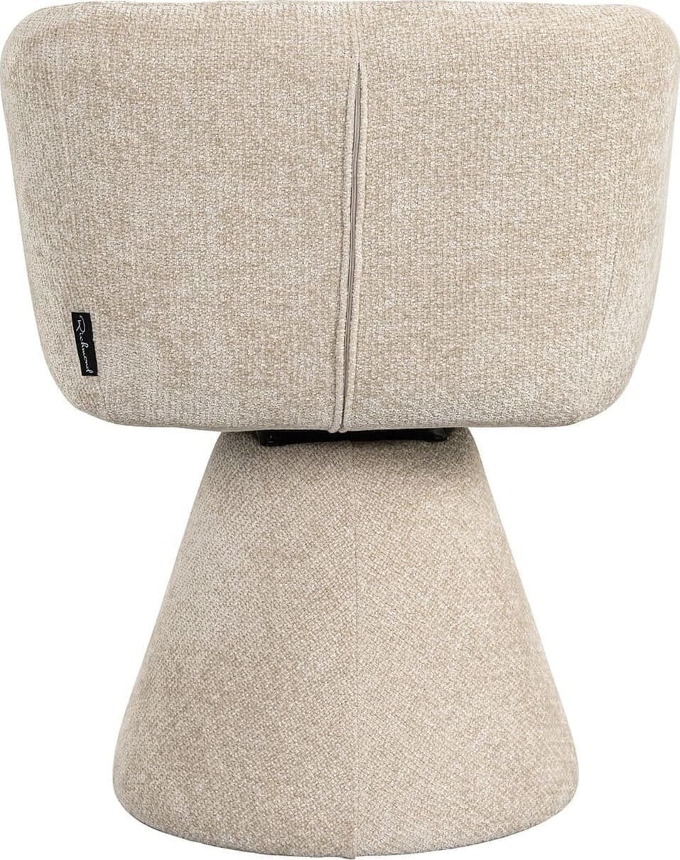 Richmond Interiors Draaifauteuil Madeline cream unicorn Eetkamerstoel