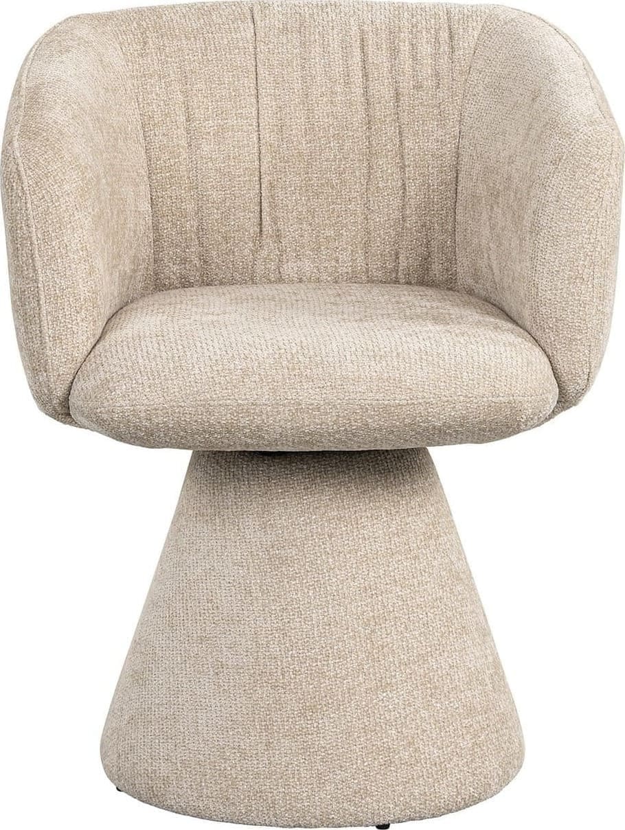 Richmond Interiors Draaifauteuil Madeline cream unicorn Eetkamerstoel