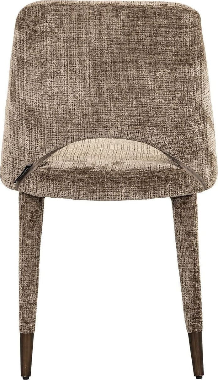 Richmond Interiors Eetkamerstoel Cecilia stone chenille fire retardant Taupe Eetkamerstoel