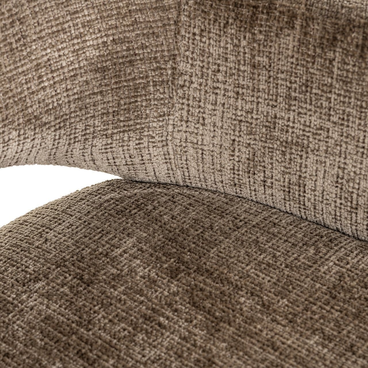 Richmond Interiors Eetkamerstoel Donnatella stone chenille fire retardant Taupe Eetkamerstoel