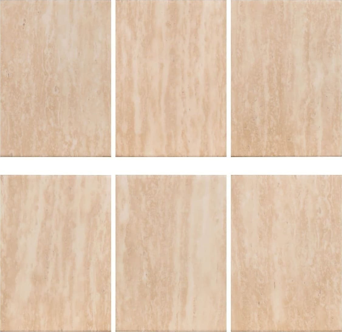Richmond Interiors Eettafel Fictus 140Ø faux travertine Beige Eettafel