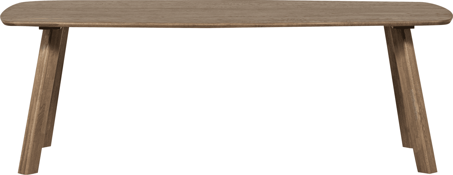WOOOD Eettafel eettafel deens ovaal dl 220x100cm cashmere brown Grijs Eettafel
