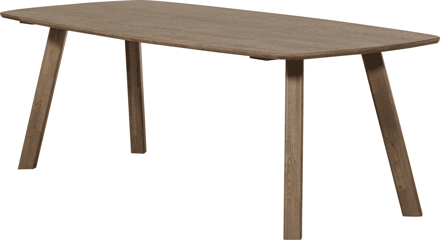 WOOOD Eettafel eettafel deens ovaal dl 220x100cm cashmere brown Grijs Eettafel