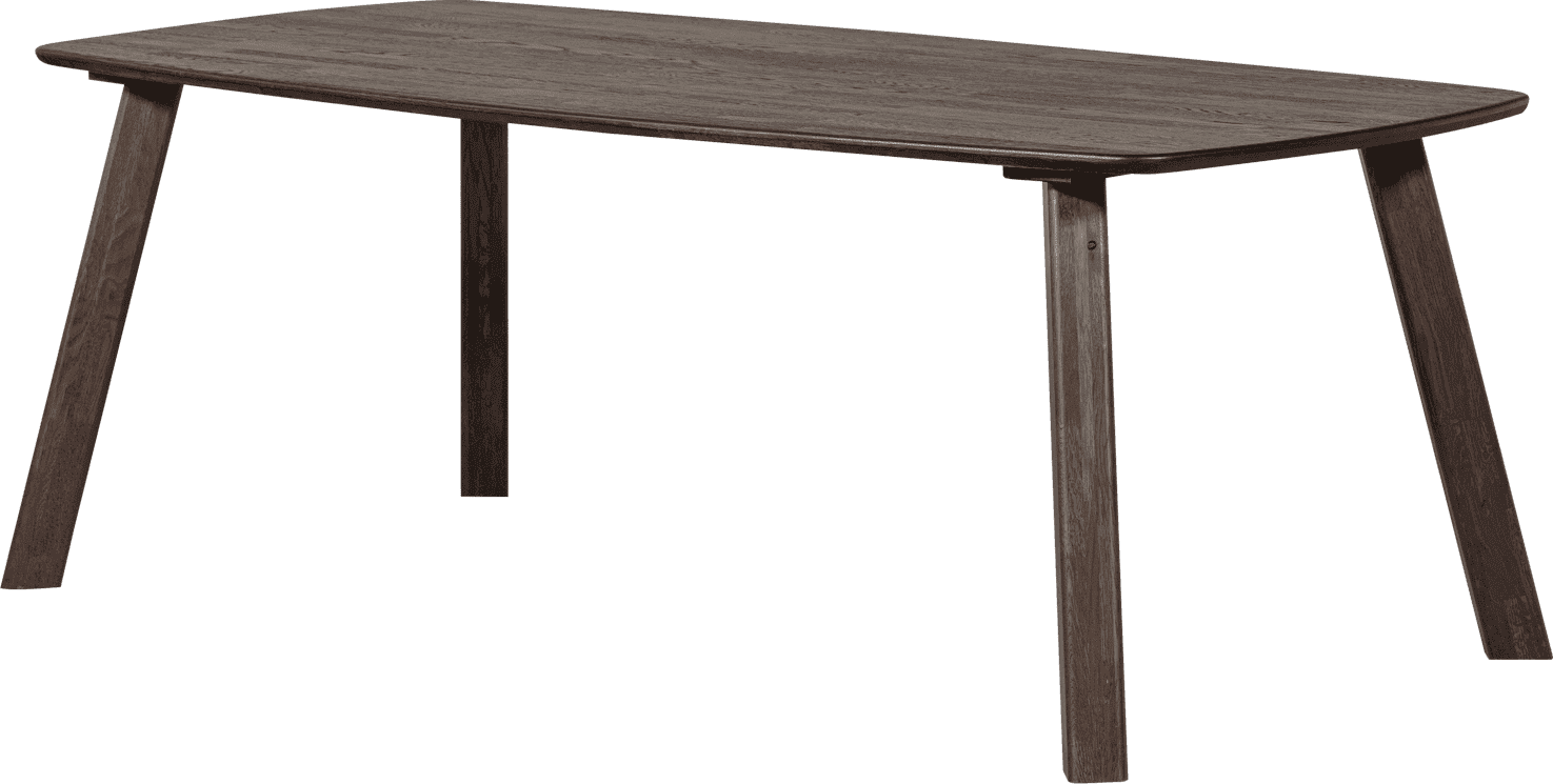 WOOOD Eettafel eettafel deens ovaal vl 220x100cm mystic brown Bruin Eettafel
