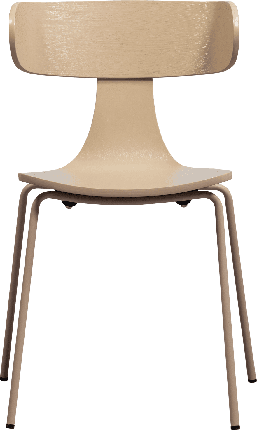 WOOOD Form houten stoel met metalen poot zand Beige|Bruin Eetkamerstoel