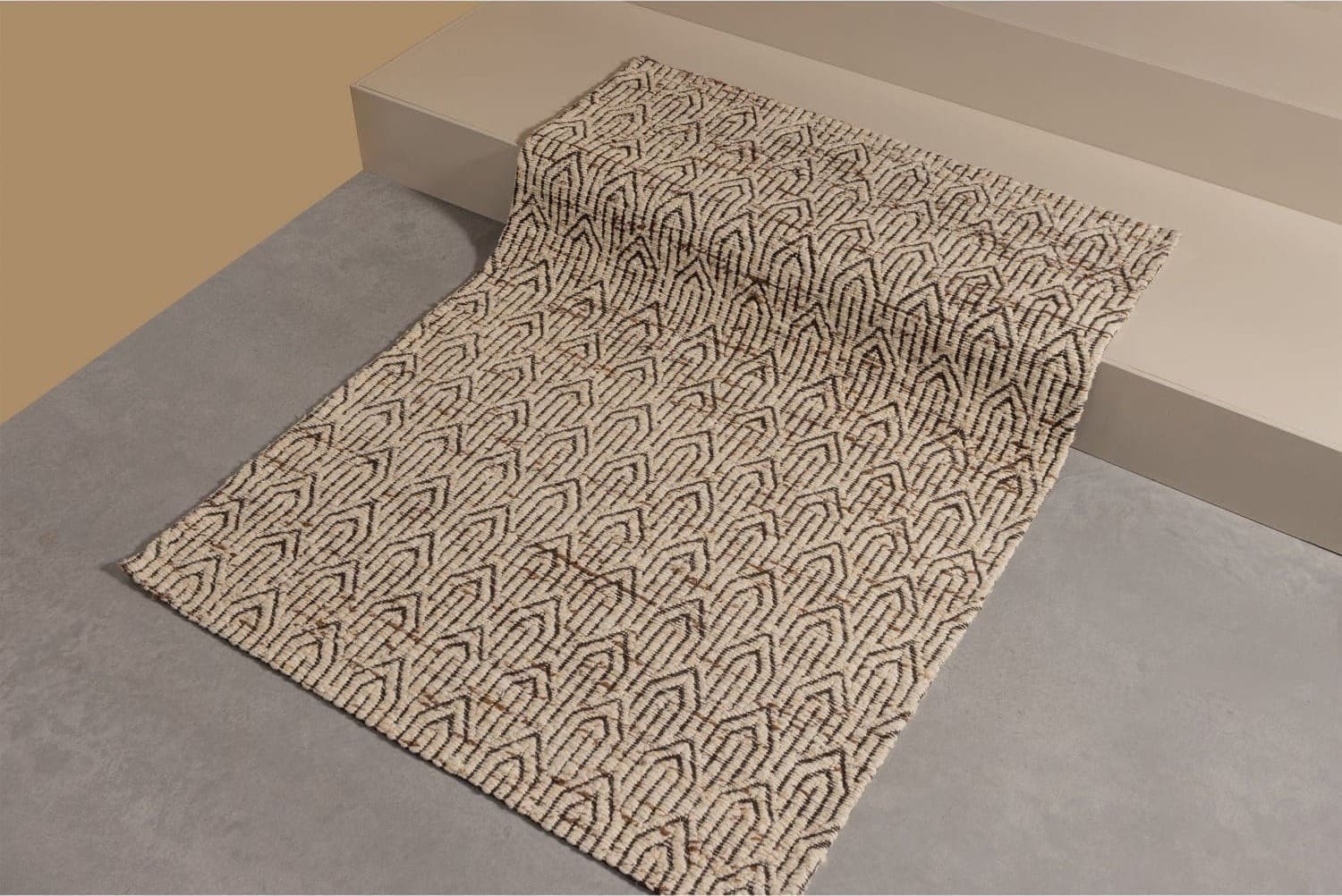 WOOOD Joslin vloerkleed wol naturel melange 170x240cm Naturel Vloerkleed