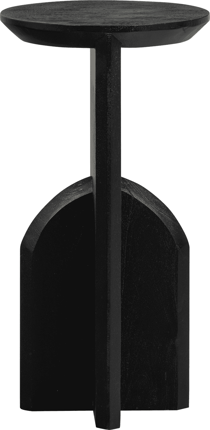 WOOOD Kioni smalle bijzettafel acacia hout zwart Zwart Bijzettafel
