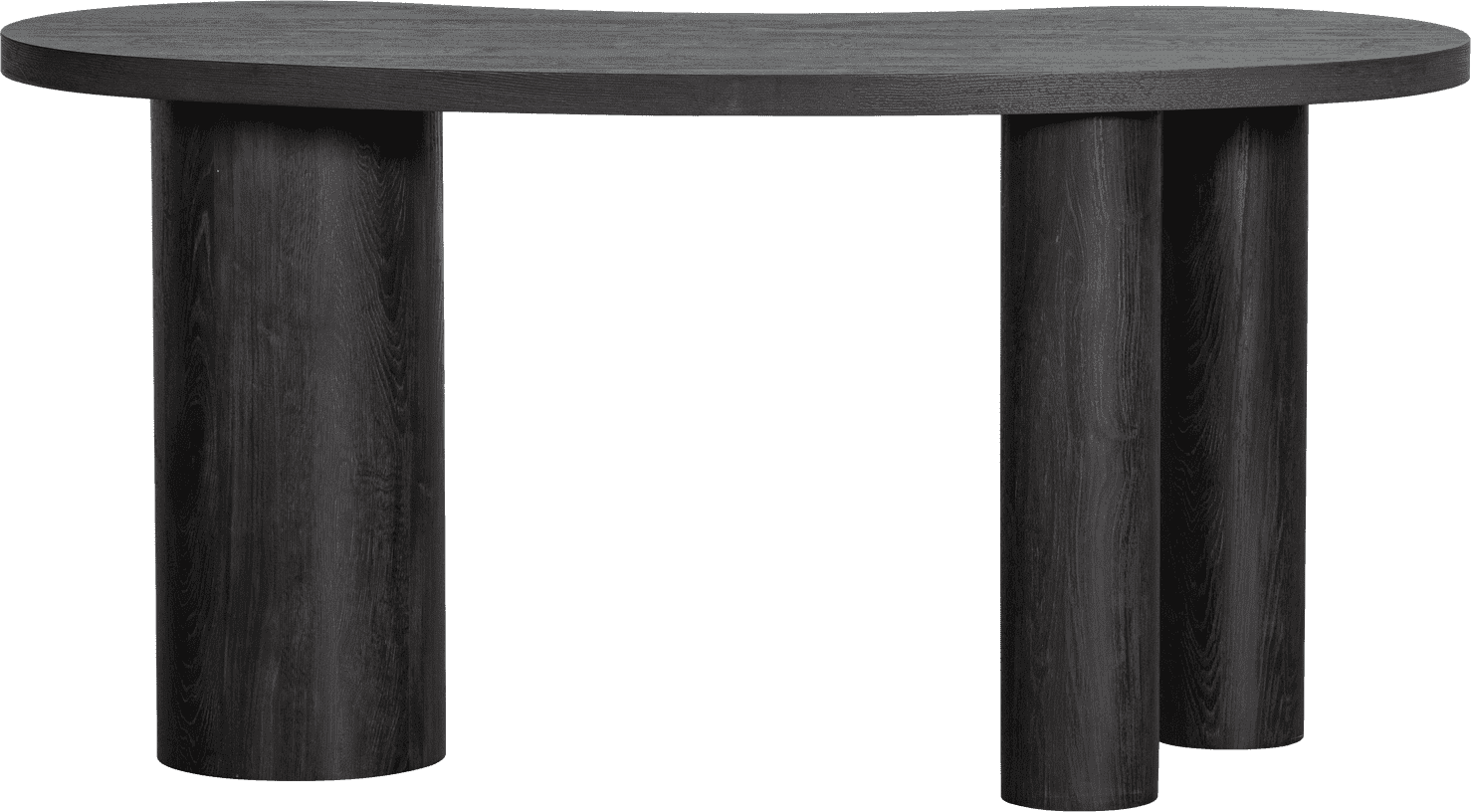 WOOOD Maan organisch sidetable/bureau mdf donkerbruin Bruin Bureau