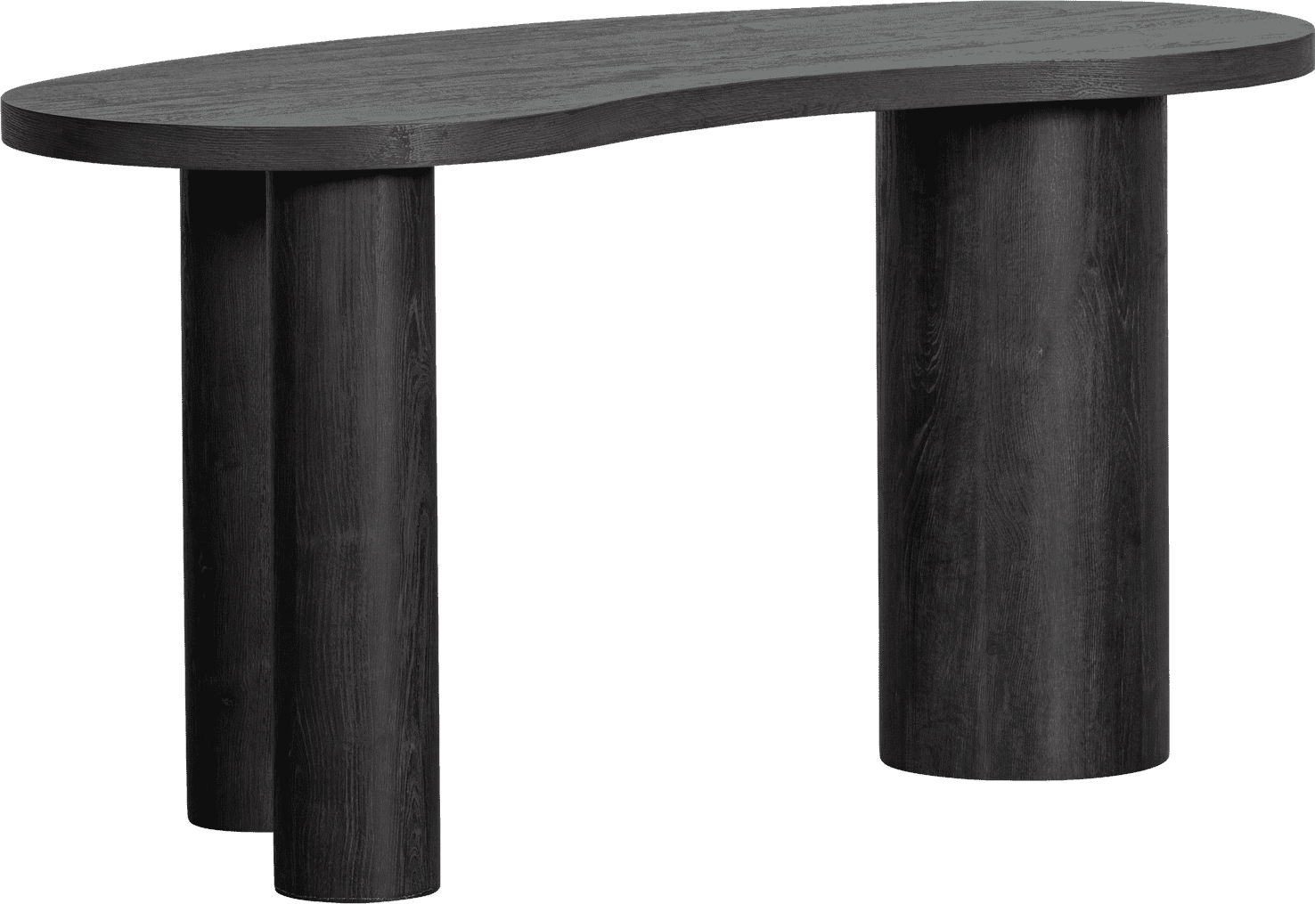 WOOOD Maan organisch sidetable/bureau mdf donkerbruin Bruin Bureau