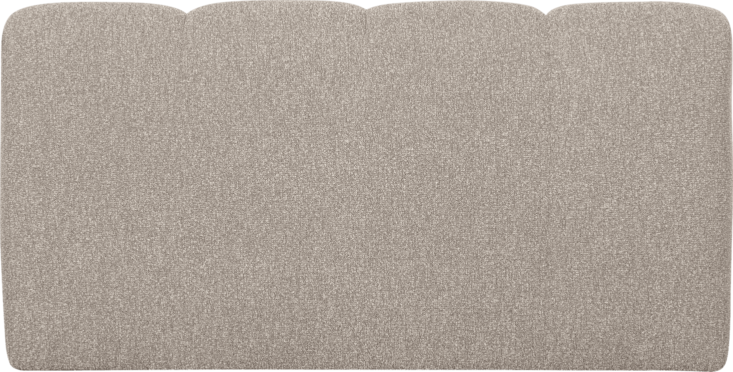 WOOOD Mojo bankje 160cm met rugleuning boucle beige melange Beige 2-zitsbank