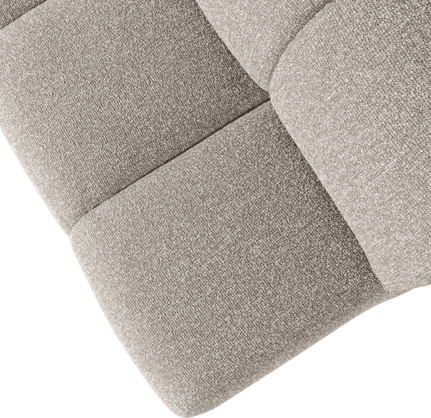 WOOOD Mojo bankje 160cm met rugleuning boucle beige melange Beige 2-zitsbank
