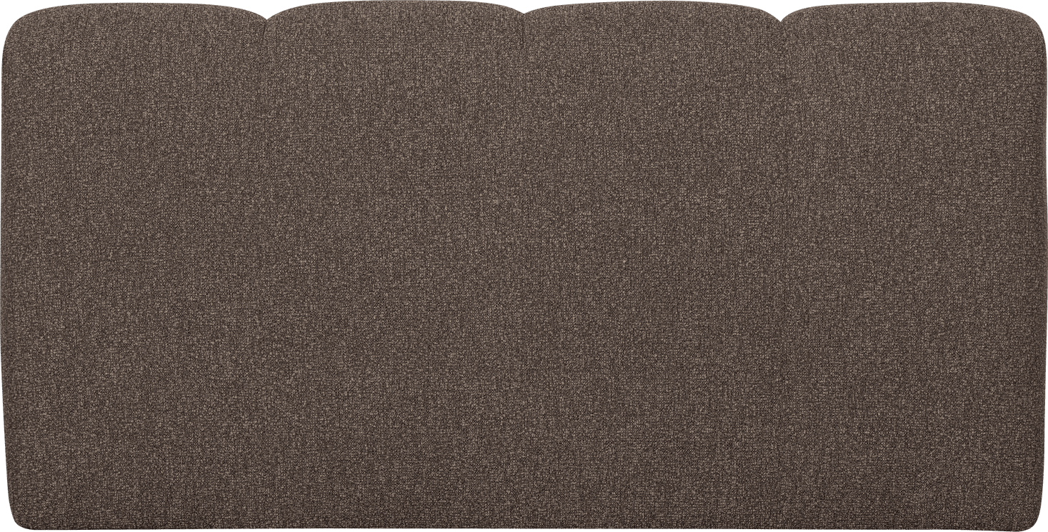 WOOOD Mojo bankje 160cm met rugleuning boucle bruin melange Bruin 2-zitsbank