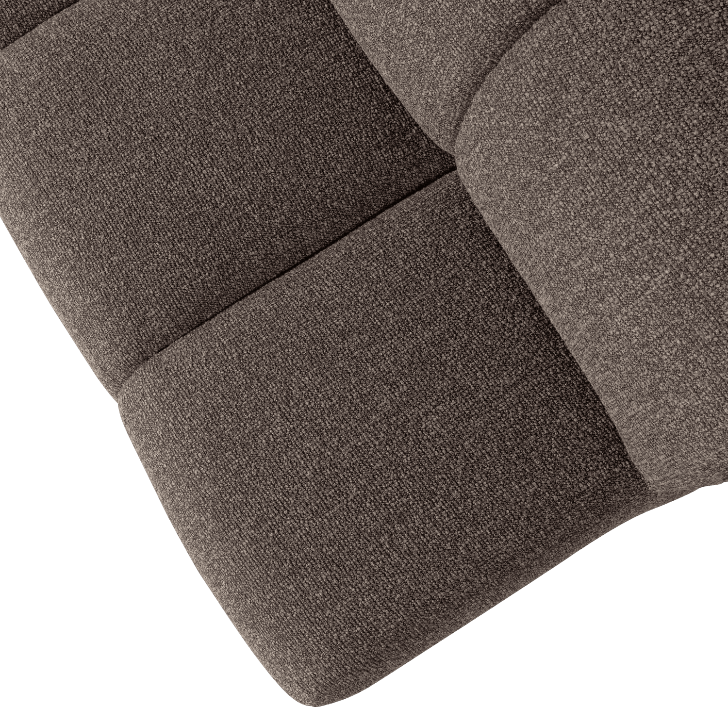 WOOOD Mojo bankje 160cm met rugleuning boucle bruin melange Bruin 2-zitsbank