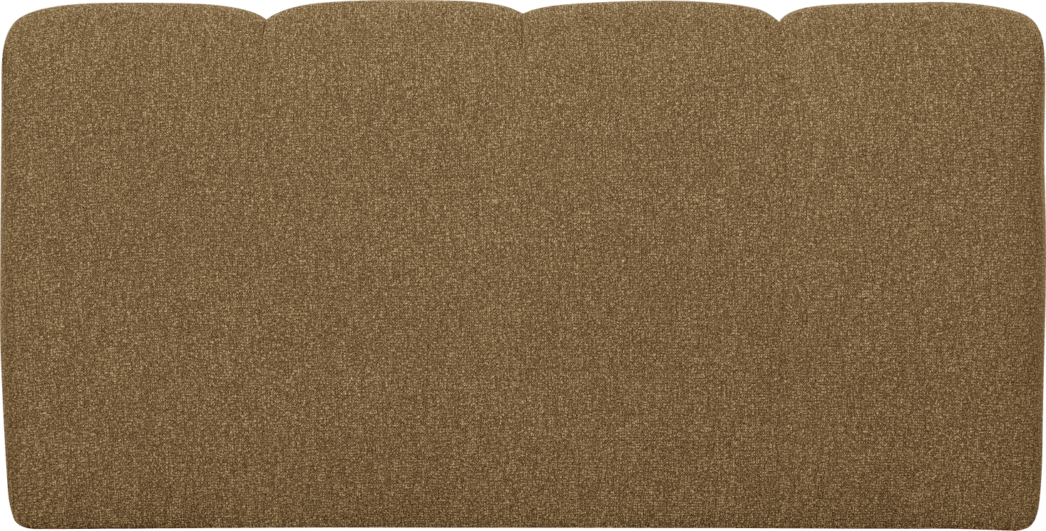 WOOOD Mojo bankje 160cm met rugleuning boucle geel/bruin melange Bruin 2-zitsbank