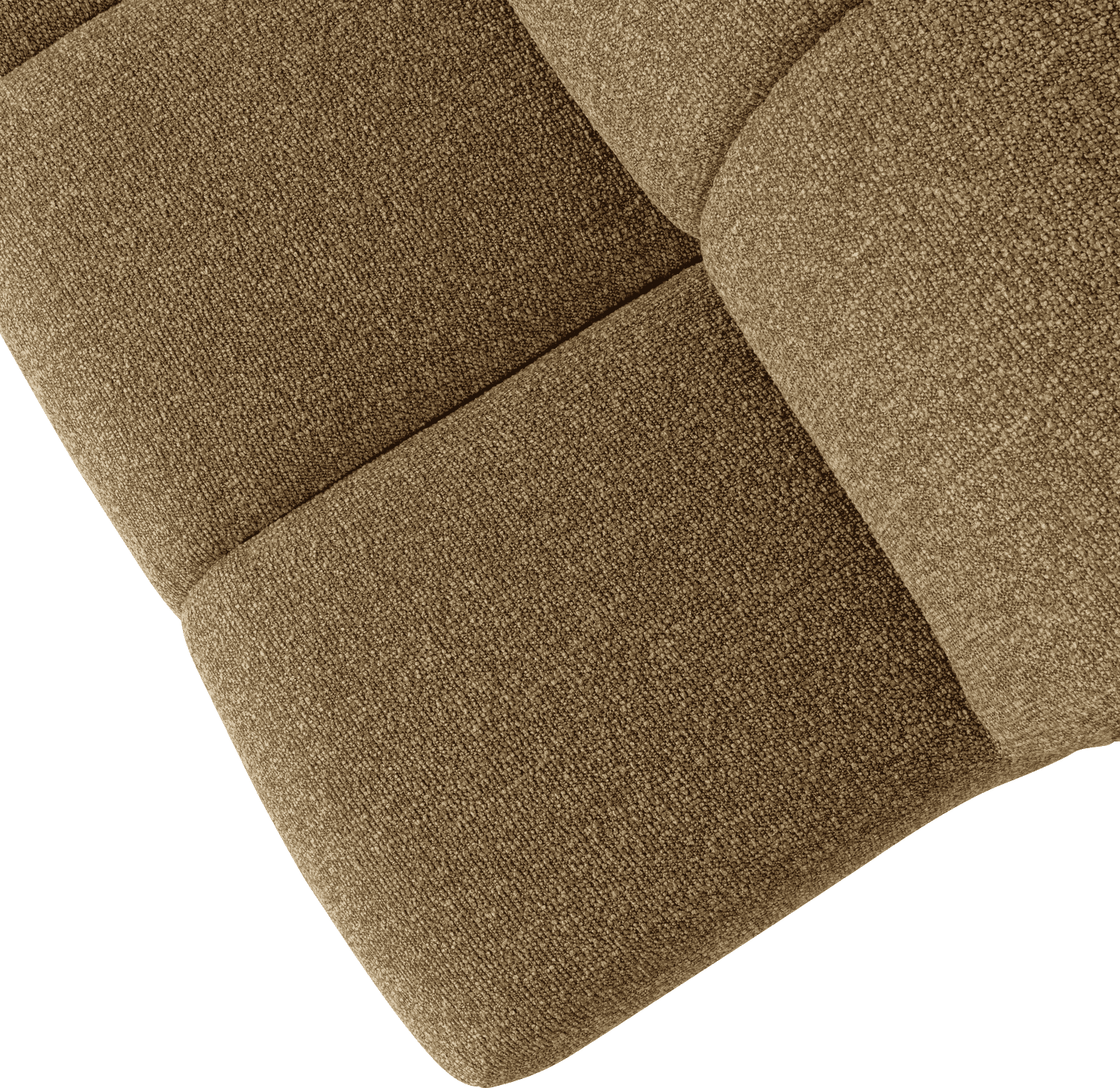 WOOOD Mojo bankje 160cm met rugleuning boucle geel/bruin melange Bruin 2-zitsbank