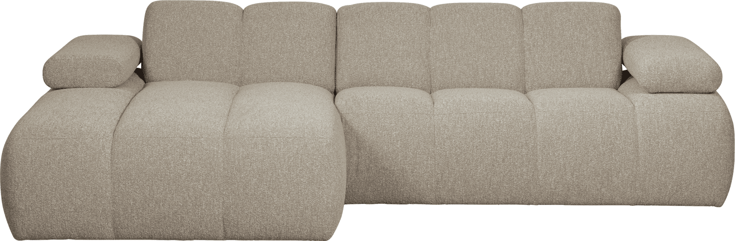 WOOOD Mojo chaise longue links boucle beige melange Beige Bank