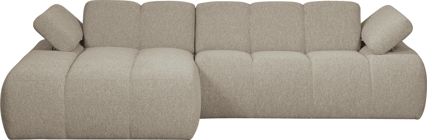 WOOOD Mojo chaise longue links boucle beige melange Beige Bank