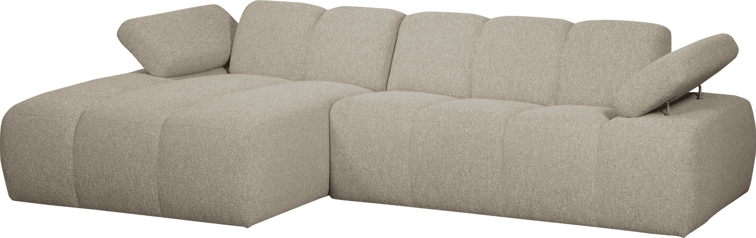 WOOOD Mojo chaise longue links boucle beige melange Beige Bank