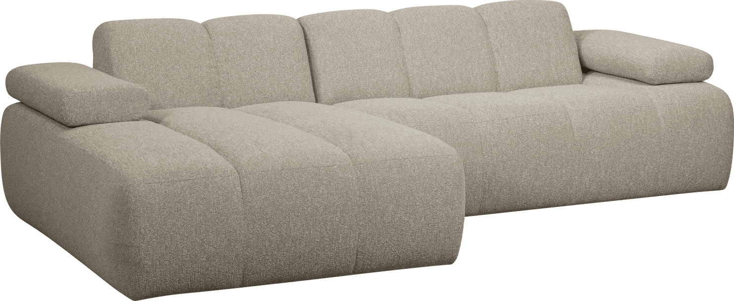 WOOOD Mojo chaise longue links boucle beige melange Beige Bank