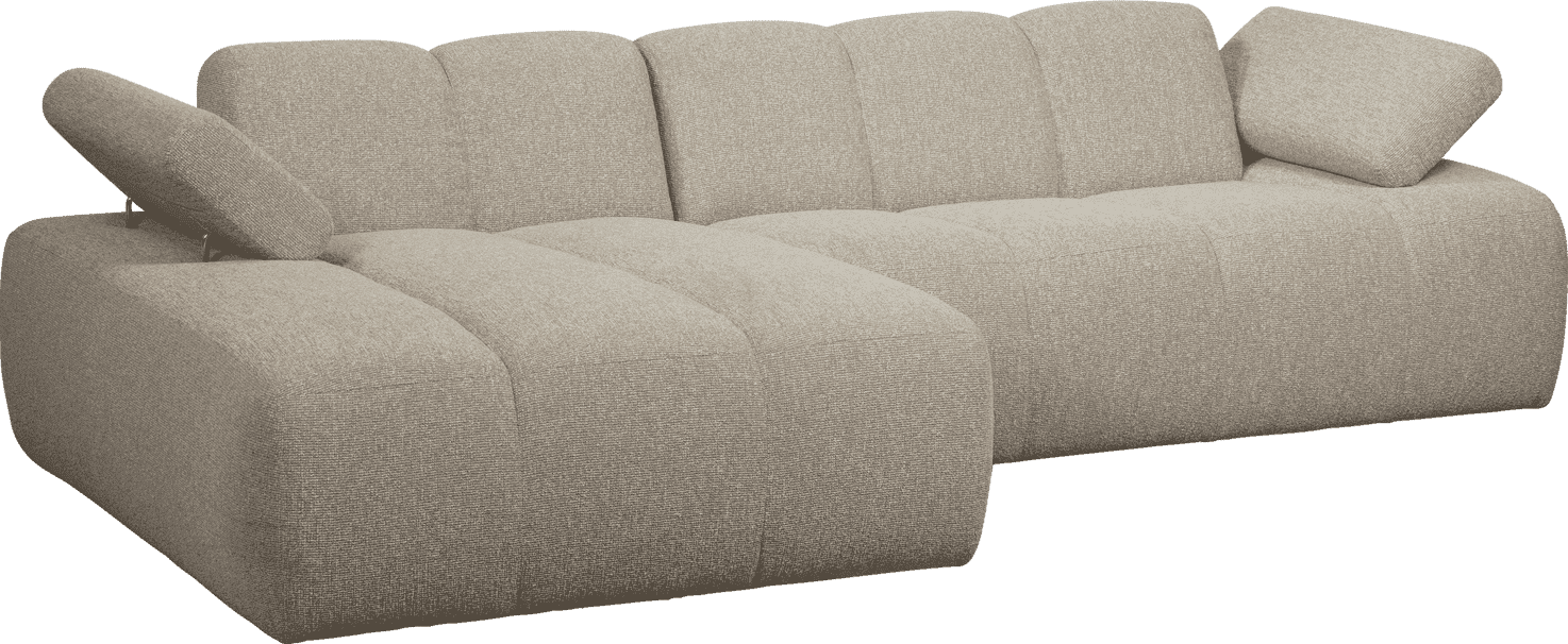 WOOOD Mojo chaise longue links boucle beige melange Beige Bank
