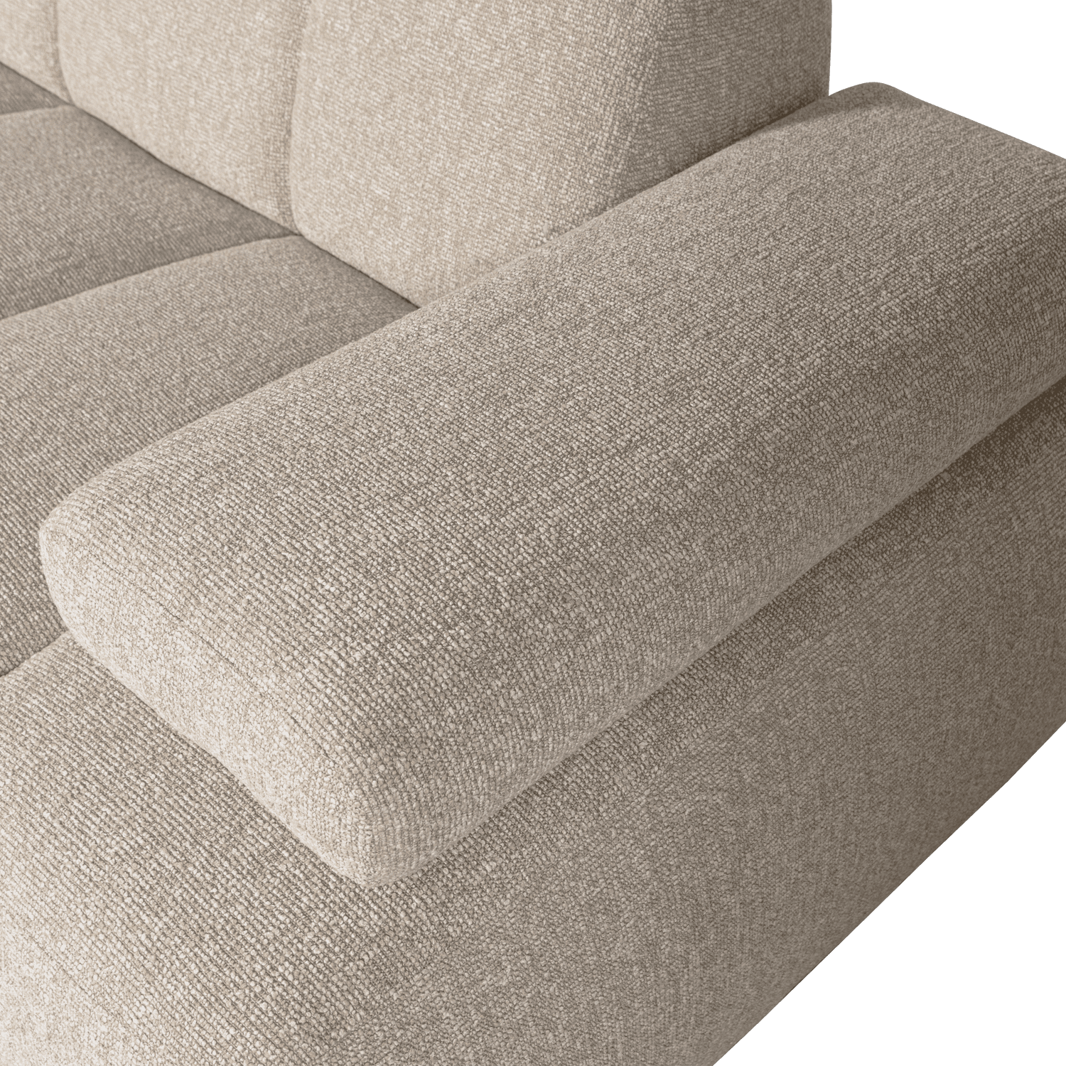 WOOOD Mojo chaise longue links boucle beige melange Beige Bank