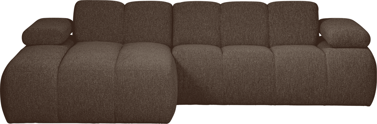 WOOOD Mojo chaise longue links boucle bruin melange Bruin Bank