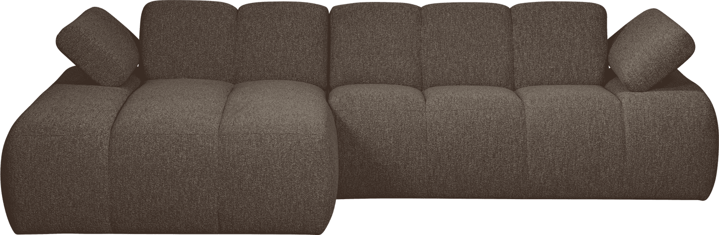 WOOOD Mojo chaise longue links boucle bruin melange Bruin Bank