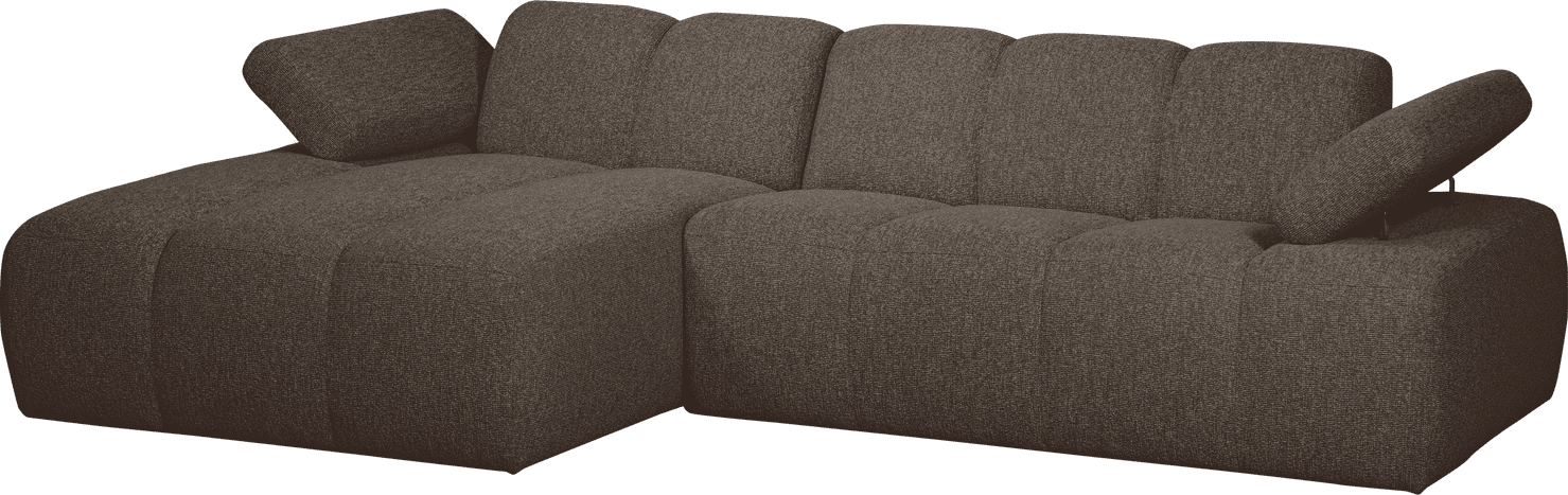 WOOOD Mojo chaise longue links boucle bruin melange Bruin Bank