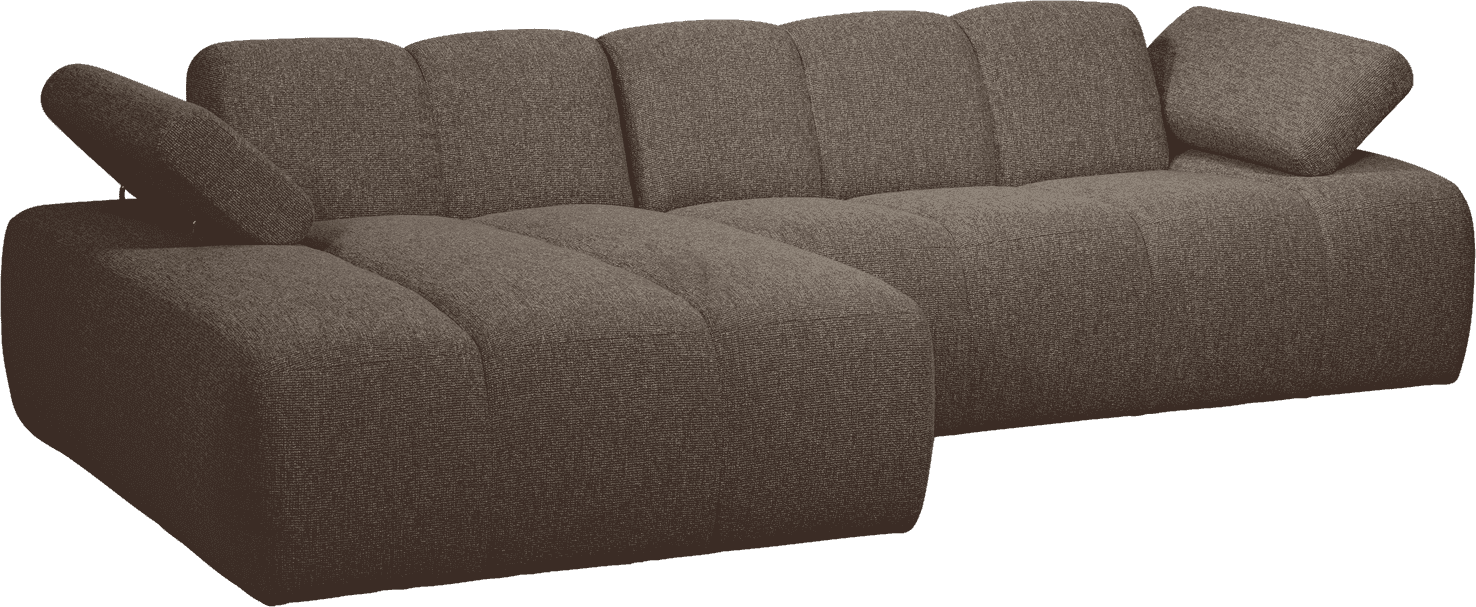 WOOOD Mojo chaise longue links boucle bruin melange Bruin Bank