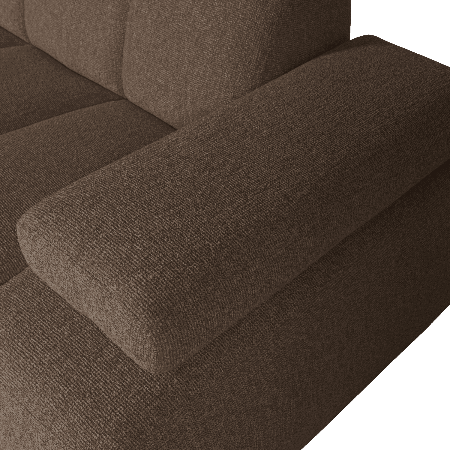 WOOOD Mojo chaise longue links boucle bruin melange Bruin Bank