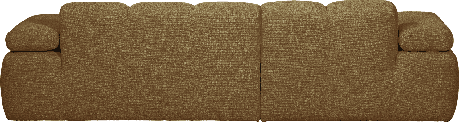 WOOOD Mojo chaise longue links boucle geel/bruin melange Bruin Bank