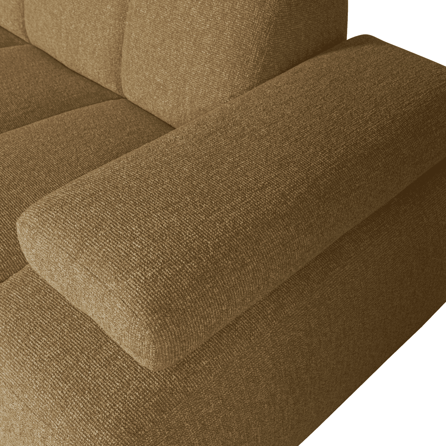 WOOOD Mojo chaise longue links boucle geel/bruin melange Bruin Bank