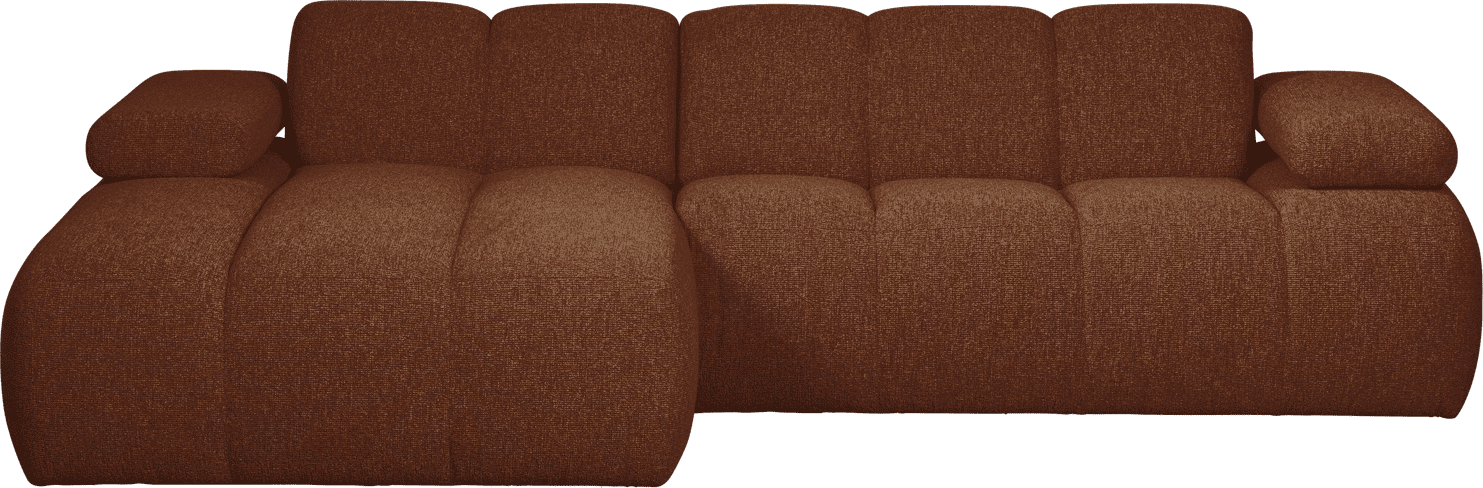 WOOOD Mojo chaise longue links boucle roest bruin melange Bruin Bank