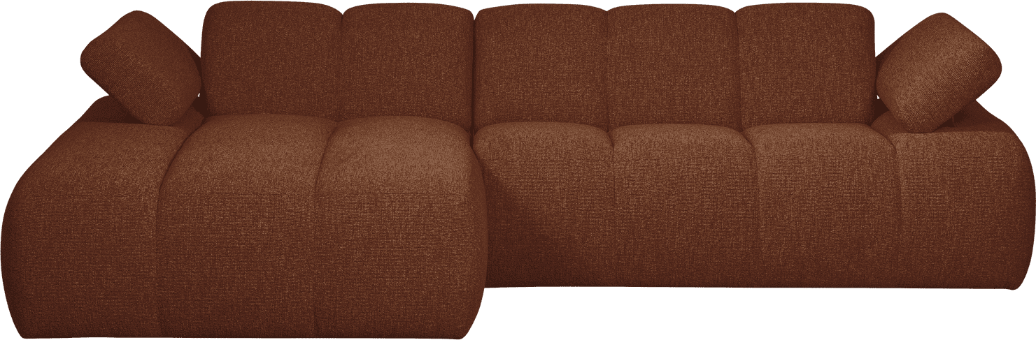 WOOOD Mojo chaise longue links boucle roest bruin melange Bruin Bank