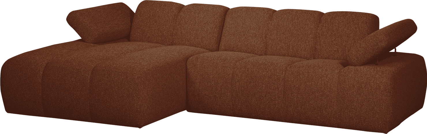 WOOOD Mojo chaise longue links boucle roest bruin melange Bruin Bank