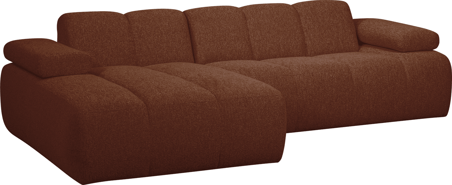 WOOOD Mojo chaise longue links boucle roest bruin melange Bruin Bank