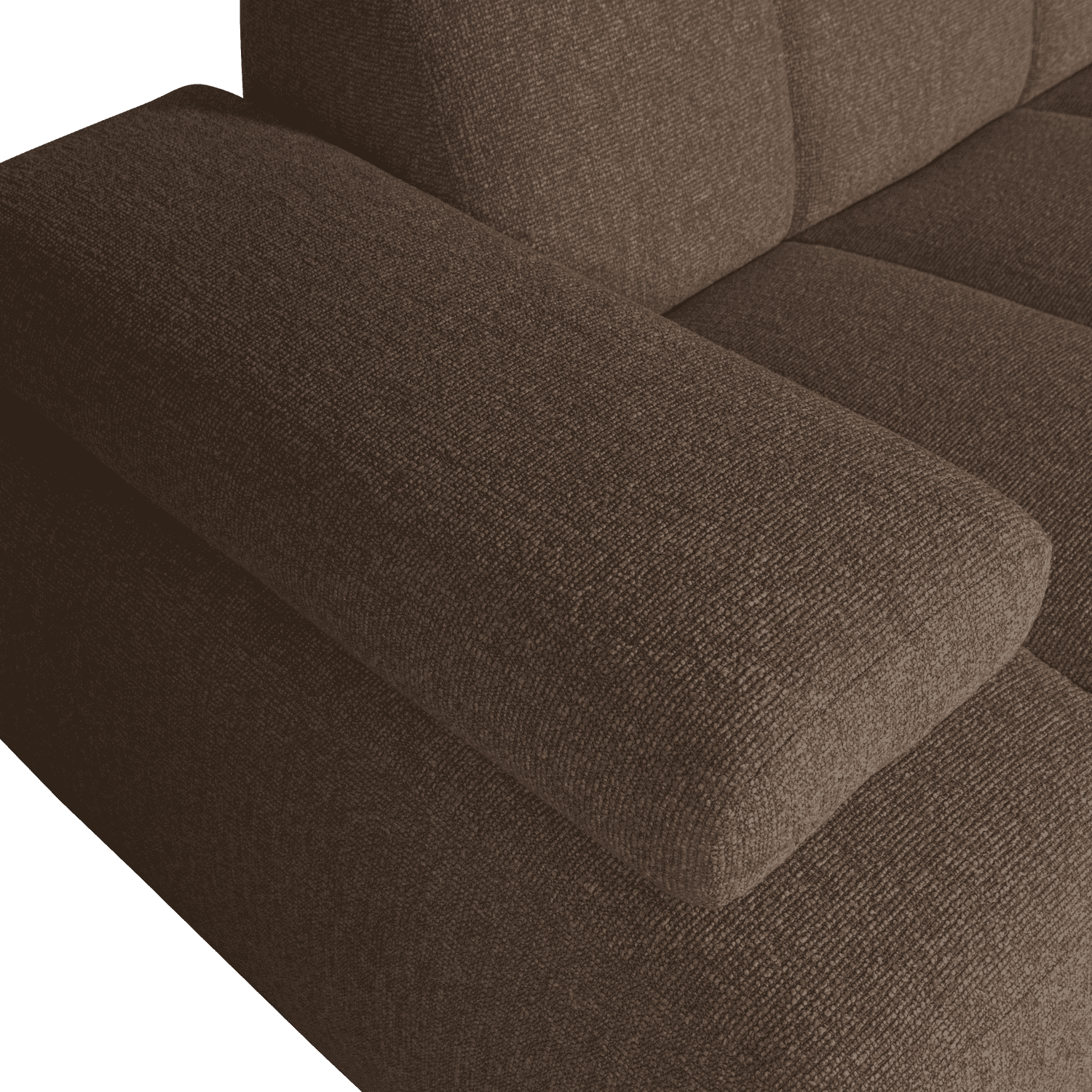 WOOOD Mojo chaise longue rechts boucle bruin melange Bruin Bank