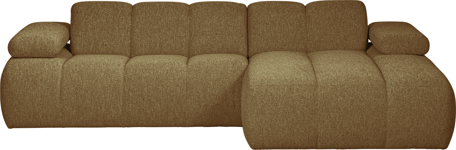 WOOOD Mojo chaise longue rechts boucle geel bruin melange Bruin Bank