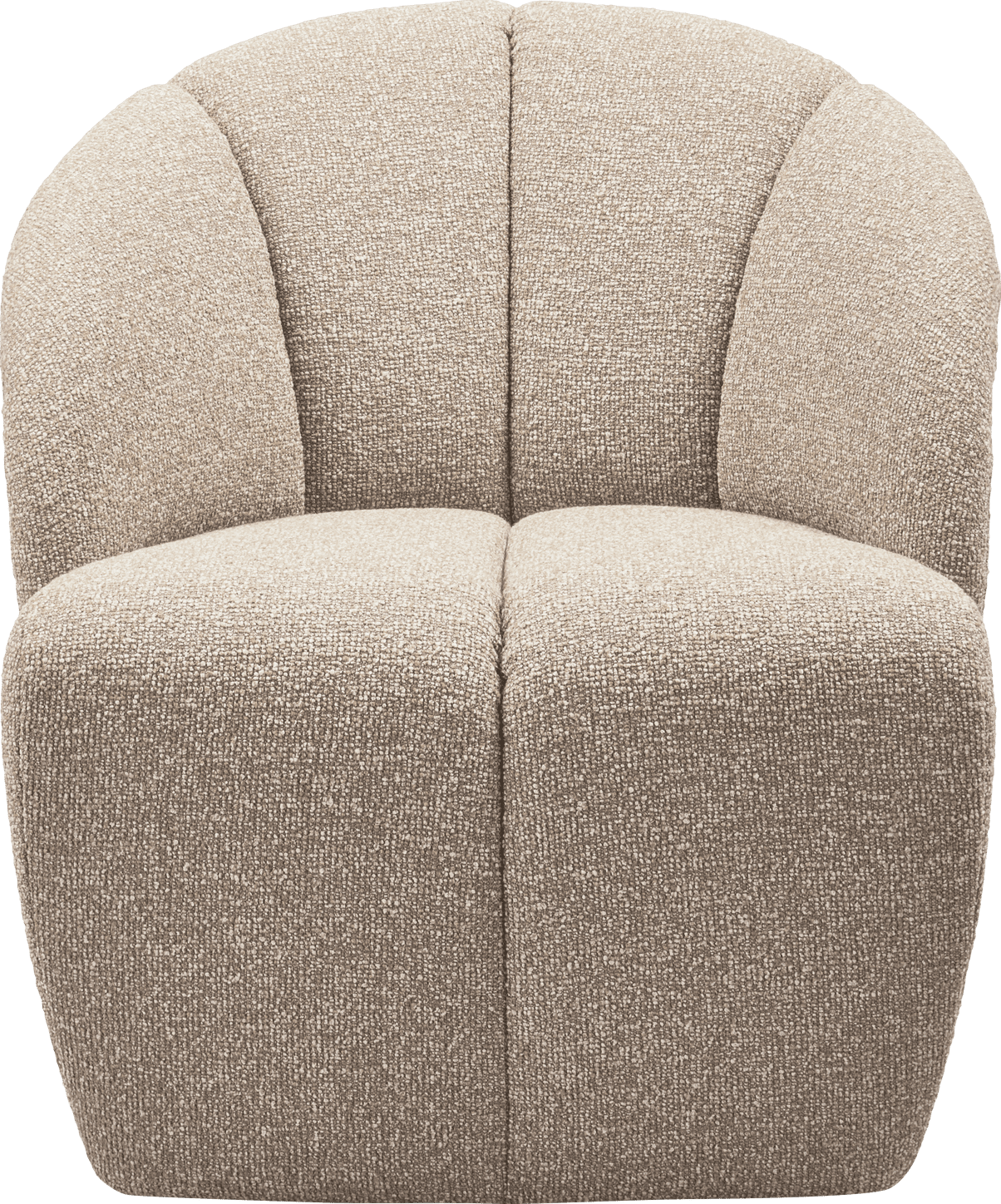 WOOOD Mojo draaifauteuil boucle beige melange Beige Draaifauteuil