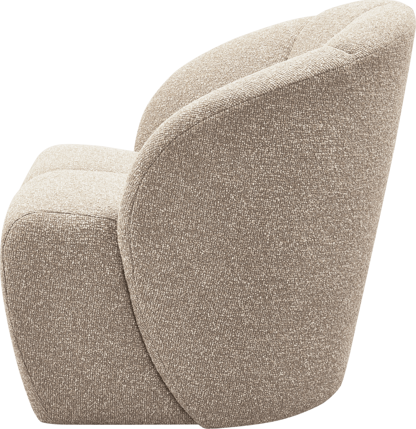 WOOOD Mojo draaifauteuil boucle beige melange Beige Draaifauteuil