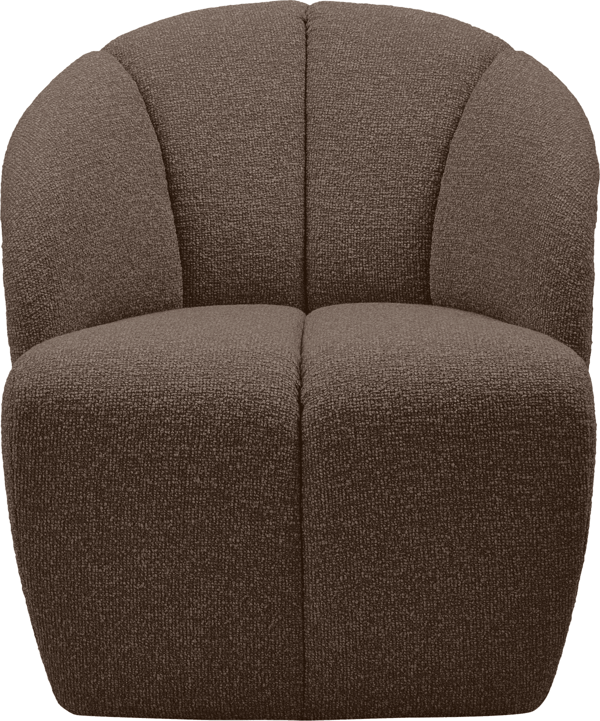 WOOOD Mojo draaifauteuil boucle bruin melange Bruin Draaifauteuil