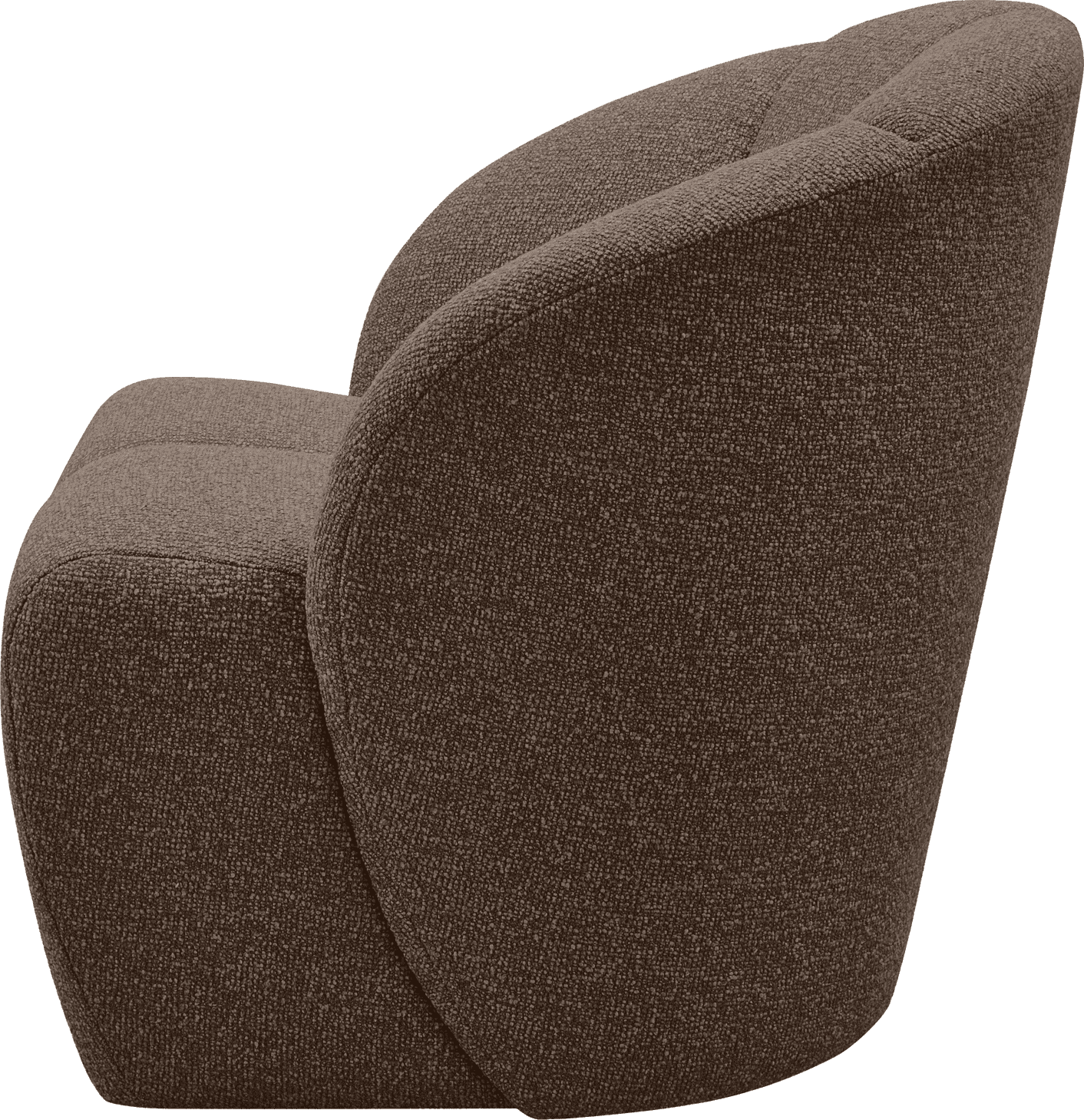 WOOOD Mojo draaifauteuil boucle bruin melange Bruin Draaifauteuil