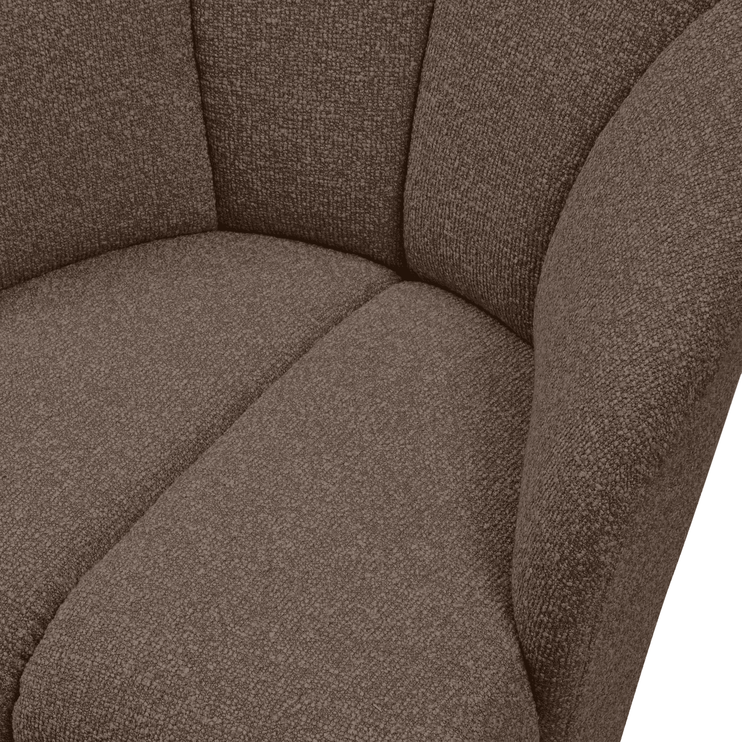 WOOOD Mojo draaifauteuil boucle bruin melange Bruin Draaifauteuil