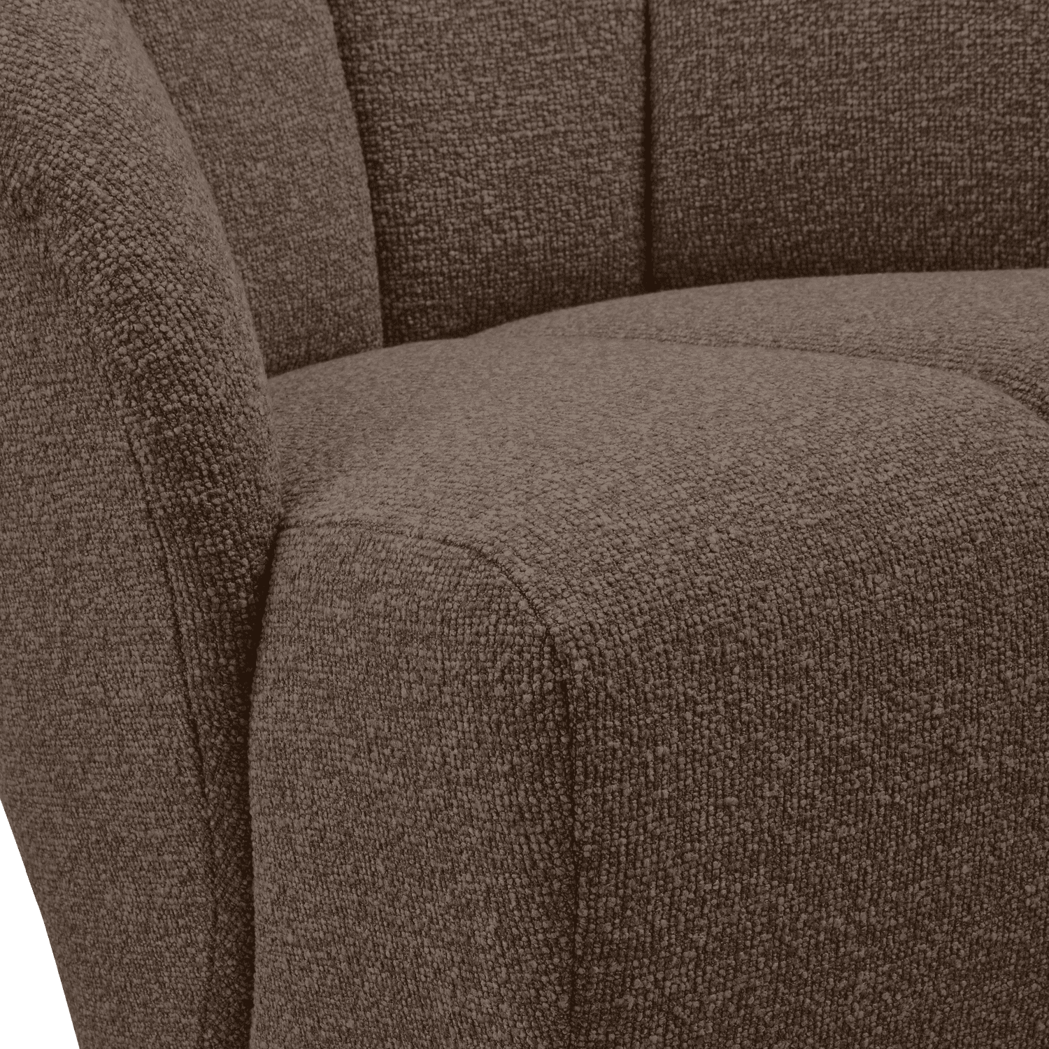 WOOOD Mojo draaifauteuil boucle bruin melange Bruin Draaifauteuil