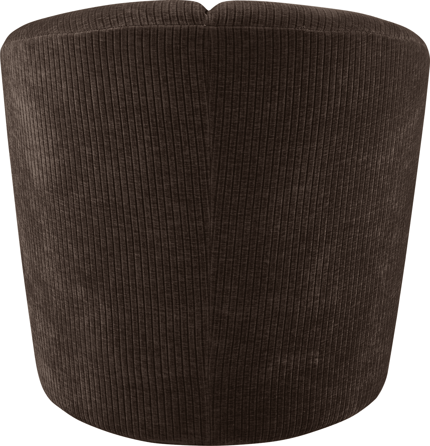 WOOOD Mojo draaifauteuil geweven ribstof bruin Bruin Draaifauteuil